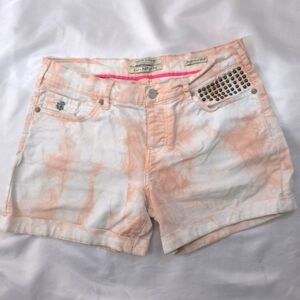 Mason Scotch Peach Tie Dye Studed Boyfriend Shorts 27